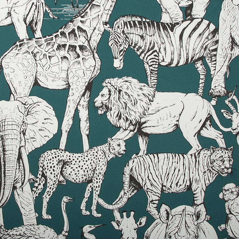 107692 PAPEL DE PAREDE IMPORTADO JUNGLE ANIMALS ROLO 5MT²