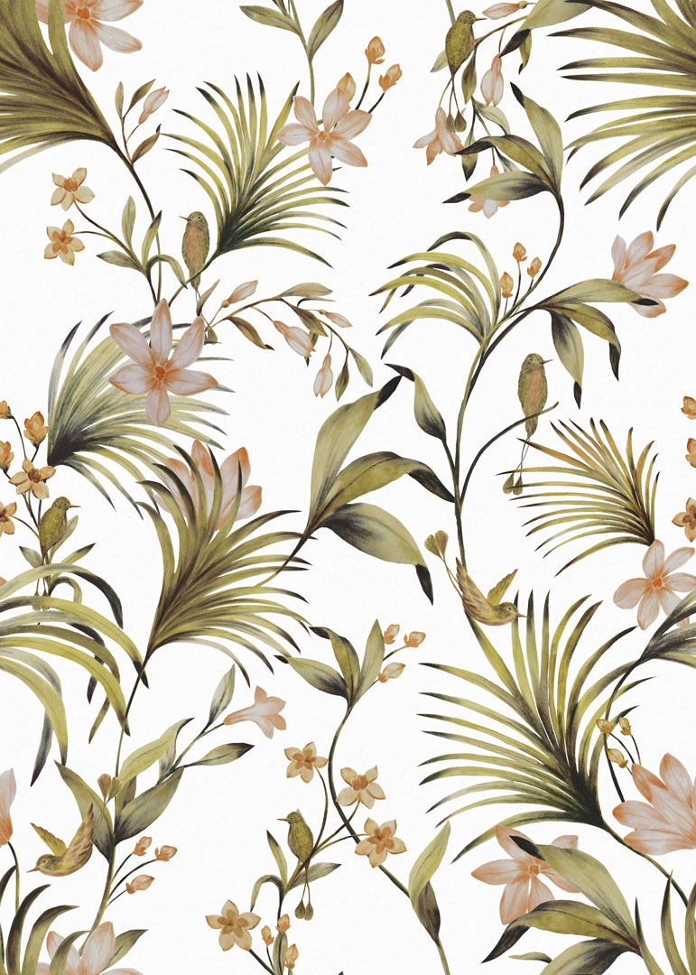 Papel de Parede   FLORA Botânica Tropical Chic 84391