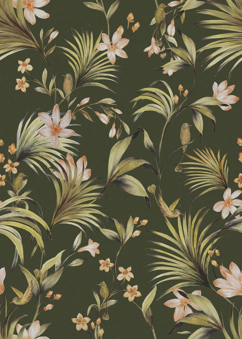 Papel de Parede   FLORA Botânica Tropical Chic 84414