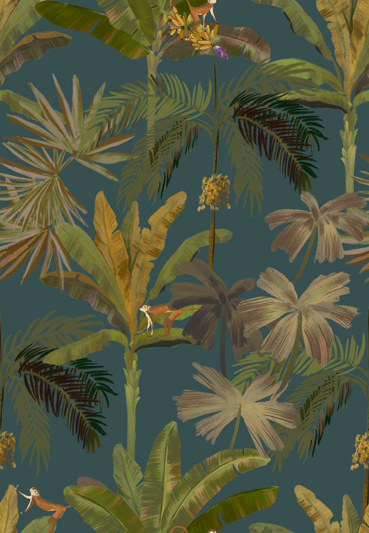 Papel de Parede   FLORA Botânica Tropical Chic 84612