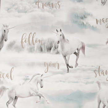 106941 PAPEL DE PAREDE IMPORTADO UNICORN DREAMLAND ROLO 5MT²