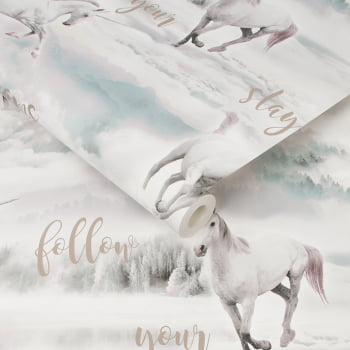 106941 PAPEL DE PAREDE IMPORTADO UNICORN DREAMLAND ROLO 5MT²