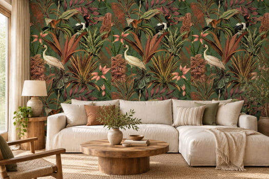 Papel de Parede   FLORA Botânica Tropical Chic 84759