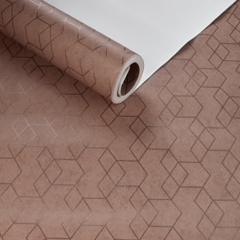 PAPEL DE PAREDE IMPORTADO GEOMETRICO BRONZE SANBLAS