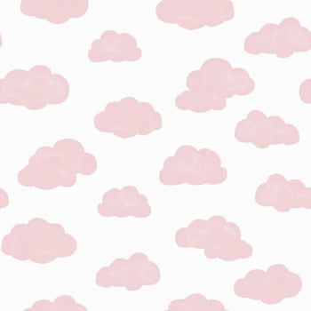 Papel de Parede Infantil SONHOS - 4241 Nuvens Rosa