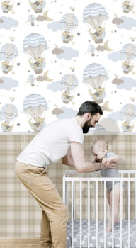 Papel de parede  Xadrez HAPPY 14872