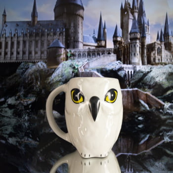 Caneca Porcelana 3D 250Ml Edwiges - Harry Potter